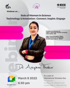 Read more about the article WEBINAR ON ROLE OF WOMEN IN SCIENCE TECHNOLOGY & INNOVATION: CONNECT. INSPIRE. ENGAGE